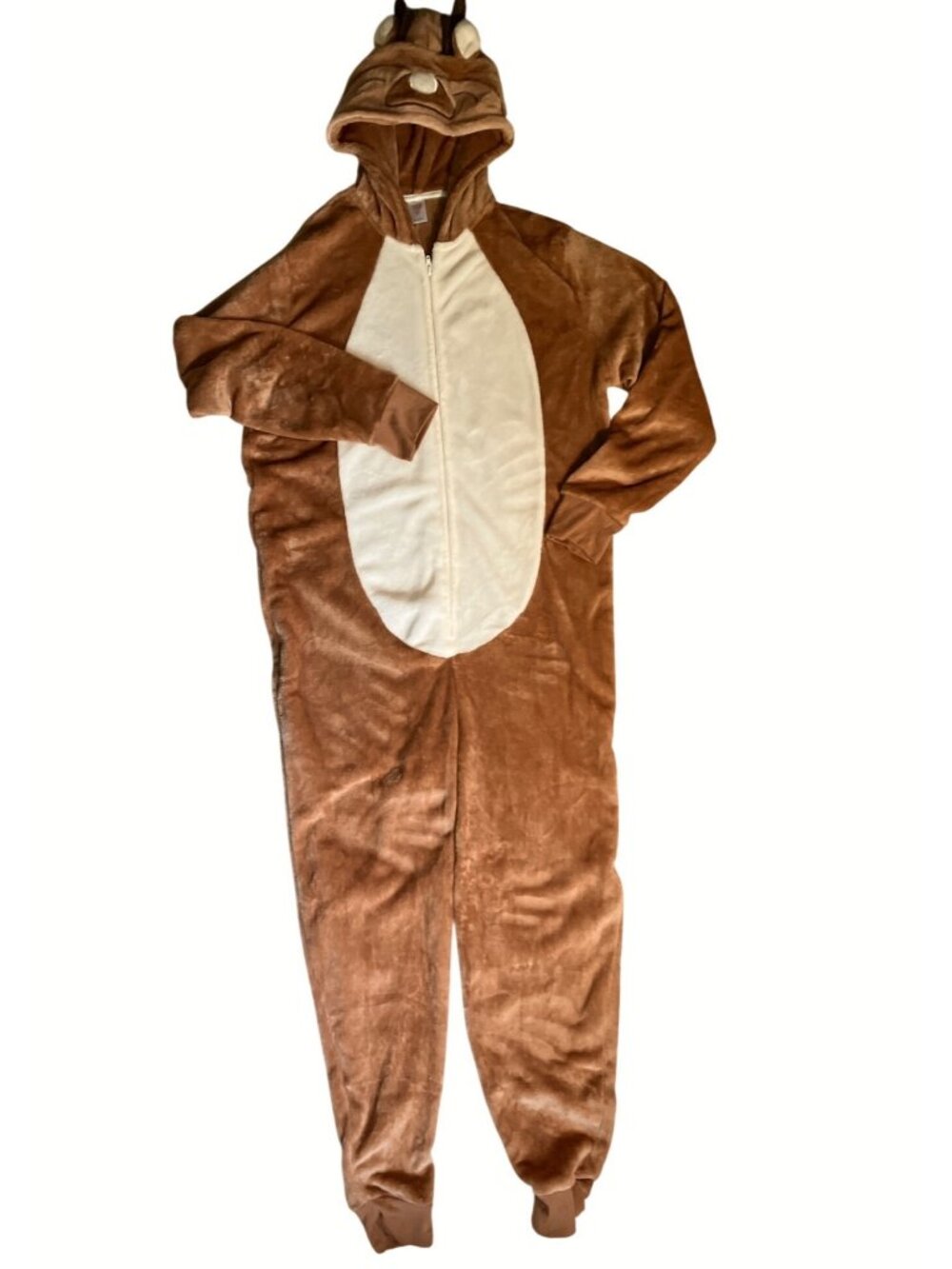 North Pole Trading Co. Adult Unisex Reindeer Pajamas Costume With Hood M